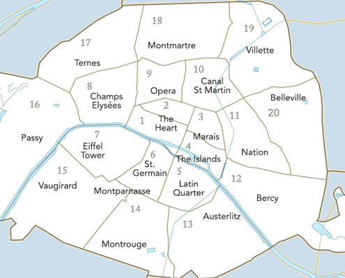 Paris Arrondissement Map